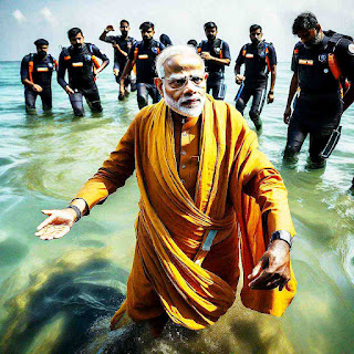 Indian Navy divers are taking the Prime Minister under the sea