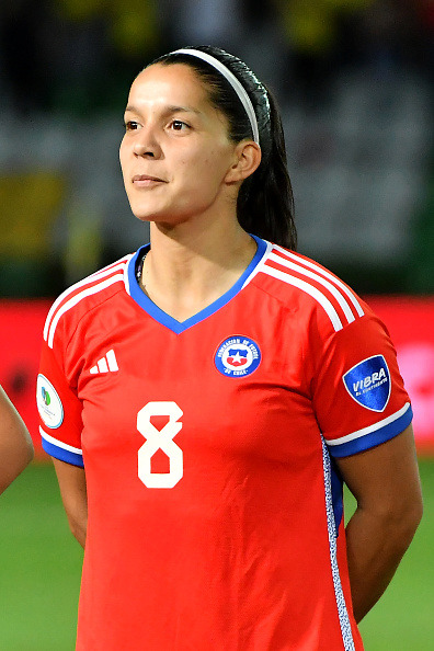 Karen Araya en partido ante Colombia, Copa América 2022, 20 de julio