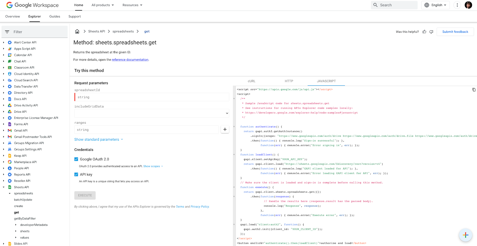 Data API  Google for Developers