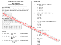 Materi, Soal dan Pembahasan USBN SD/MI Matematika Tahun 2018-2019