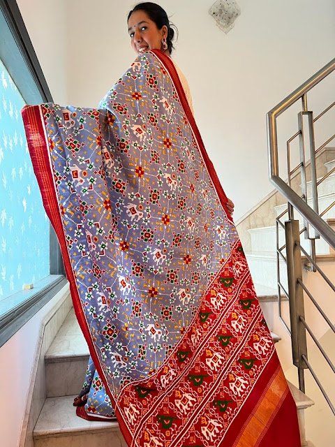 nari kunj double ikat patan patola saree