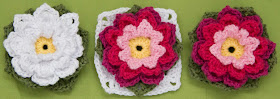 croched flower granny square free patern