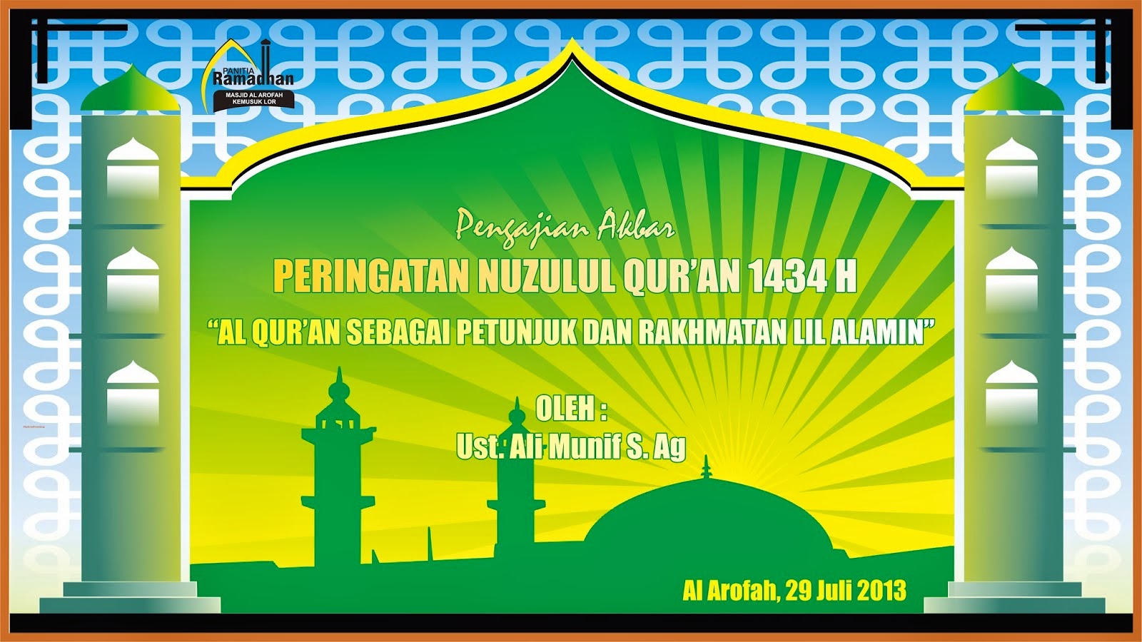 Desain Spanduk Nuzulul Qur'an Coreldraw  SMP Muhammadiyah 