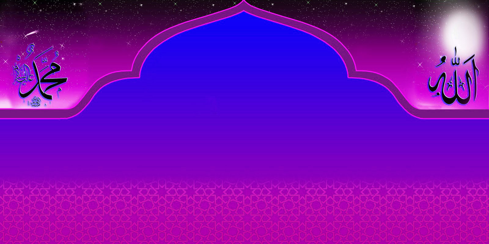 Desain Background Gambar Islami, Pas Buat Banner Ucapan 