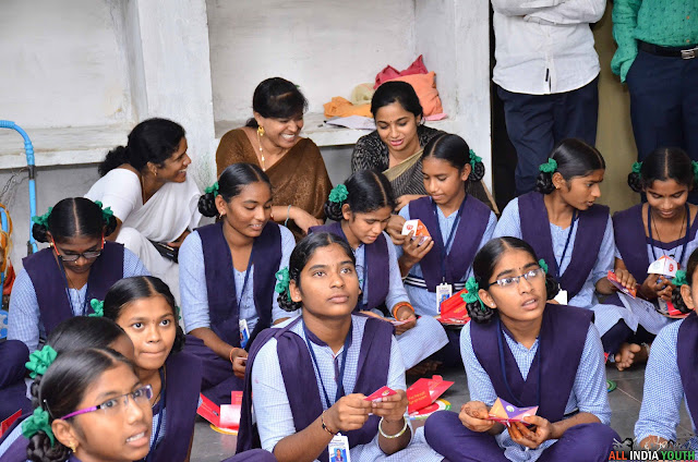 Swetha Mohanty with school children in samata event 