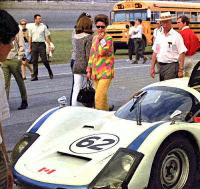 Daytona 24 Hours 1969 I love this photo of Mrs Polyester looking totally