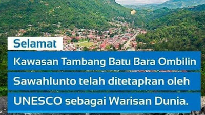 Keren, UNESCO Resmi Tetapkan Sawahlunto Jadi World Heritage


