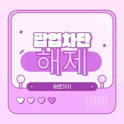 팝업차단해제 방법
