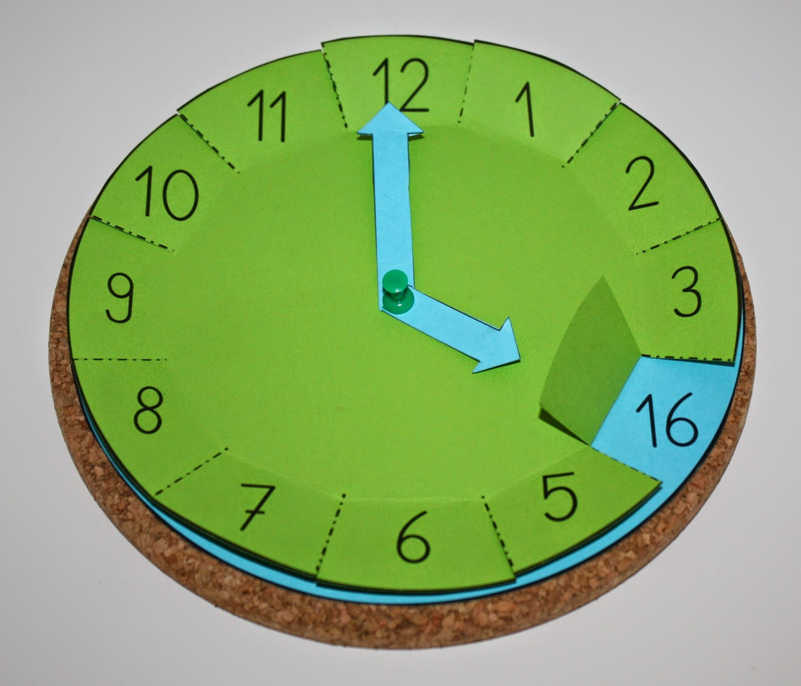Bastelvorlage Uhr Klassenkunst
