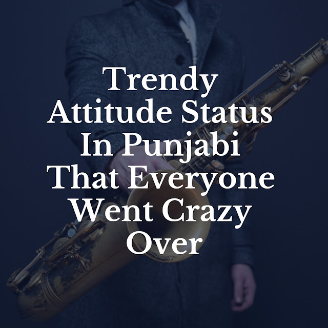 Trendy Attitude Status In Punjabi That Everyone Went Crazy Over
