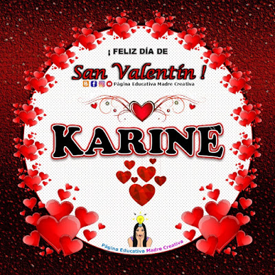 Feliz Día de San Valentín - Nombre Karine