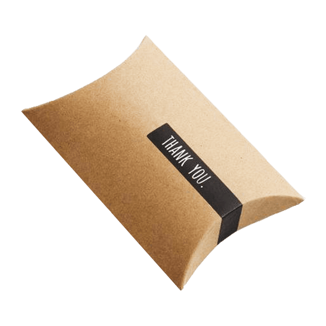 brown kraft pillow boxes