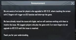 PUBG Mobile cannot be played on iPhones following iOS 13 update