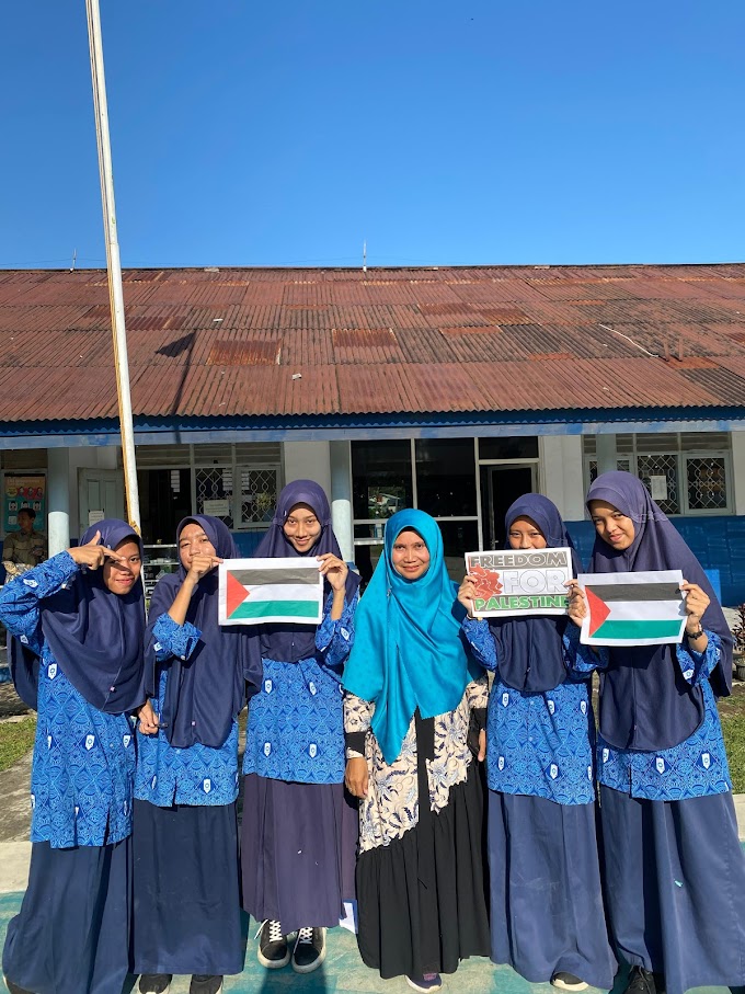 Aksi Bela Palestina SMP Muhammadiyah Terpadu Moga
