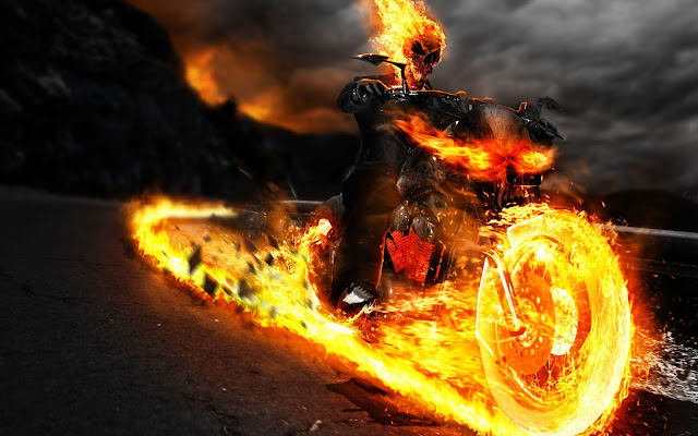Ghost Rider On Bike Artwork