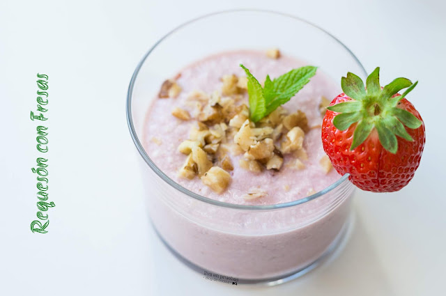 cottage cheese with strawberries / Eva en pruebas