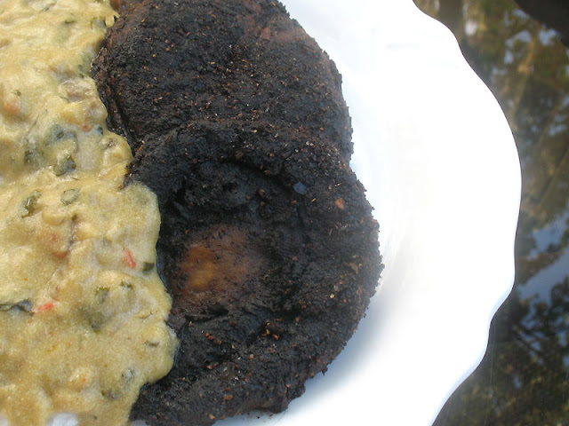 portobello mushrooms in a mushroom cream sauce