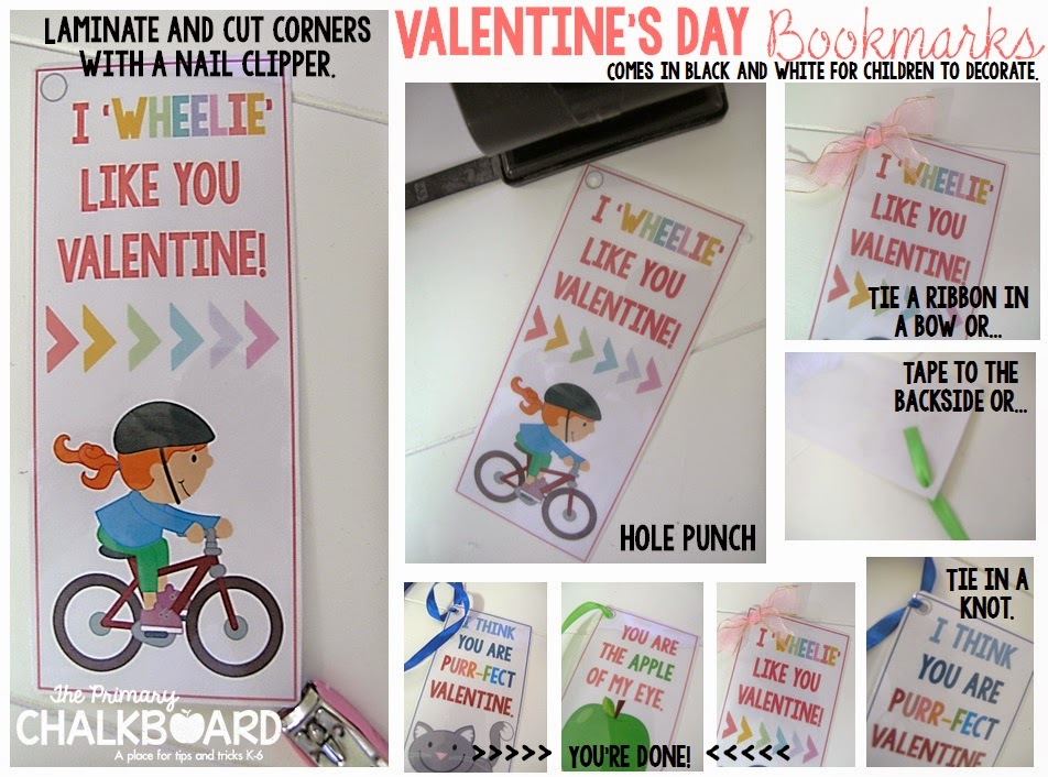 Free Valentine's Day bookmarks I Clever Classroom