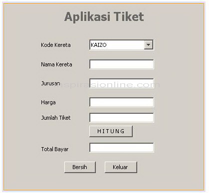 My blogz…: Membuat Aplikasi Tiket Kereta Menggunakan NetBeans