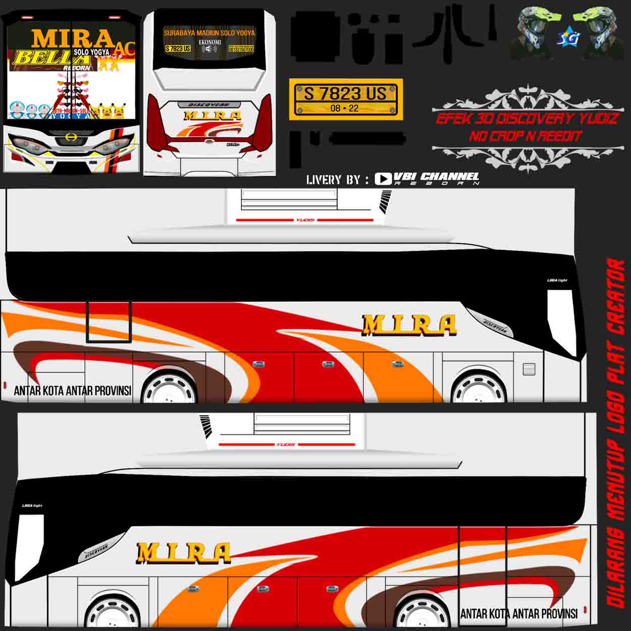 livery bus mira terbaru