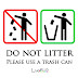 Printable "Don't Littering" Sign