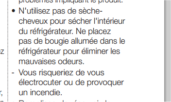 capture d'écran d'un manuel d'utilisation