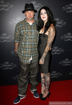 Kat Von D. and Jesse James at Kat's art Wonderland gallery pictures