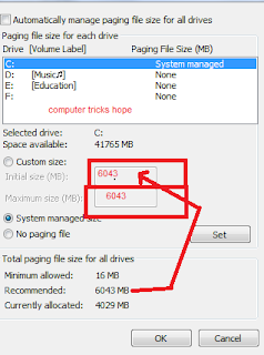 Increase Your Virtual RAM To Speed Up Computer