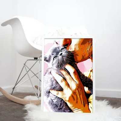 Beautiful design portrayed and painted with your pet.