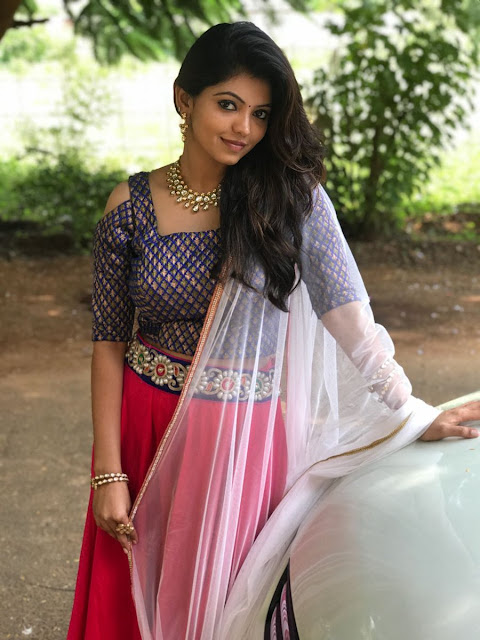 Athulya Ravi Beautiful Photo Gallery in Red Color Gagra