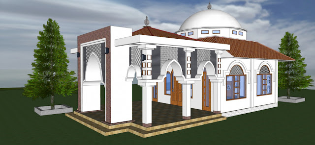 gambar desain masjid modern terbaru