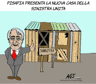 PIsapia, insieme, sinistra, satira, vignetta