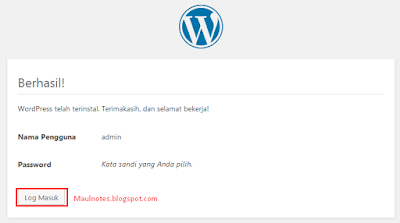 maulnotes.blogspot.com-  Tutorial Lengkap Dan Mudah Instalasi Wordpress Pada Localhost Menggunakan XAMPP