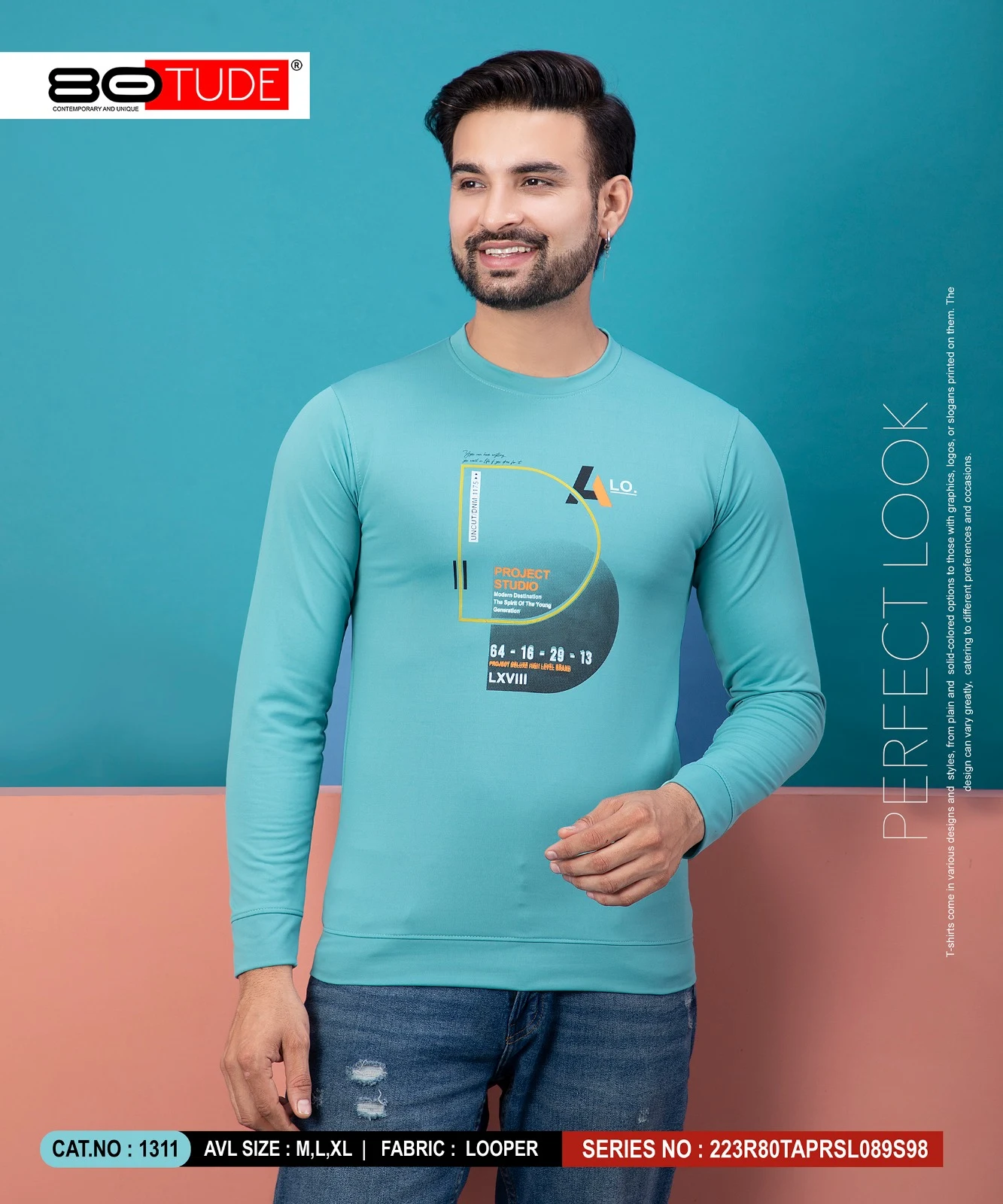 1311 80Tude Looper Mens Tshirts