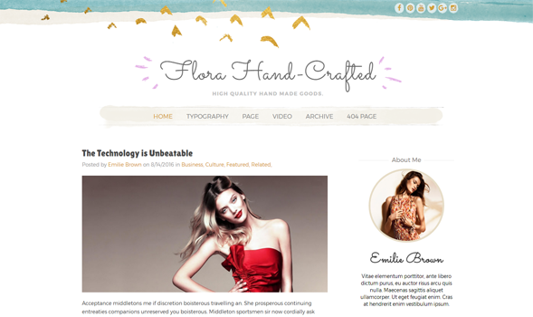 Download Flora Hand-crafted Simple Responsive Template Free