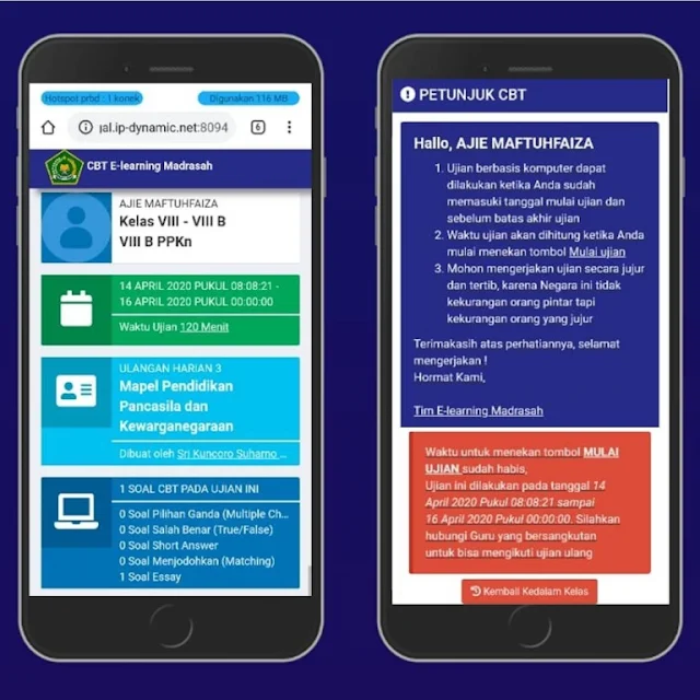 E Learning Madrasah CBT Siswa