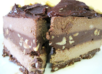 Raw Double Fudge Chocolate Brownie Cheesecake - Dessert Recipes