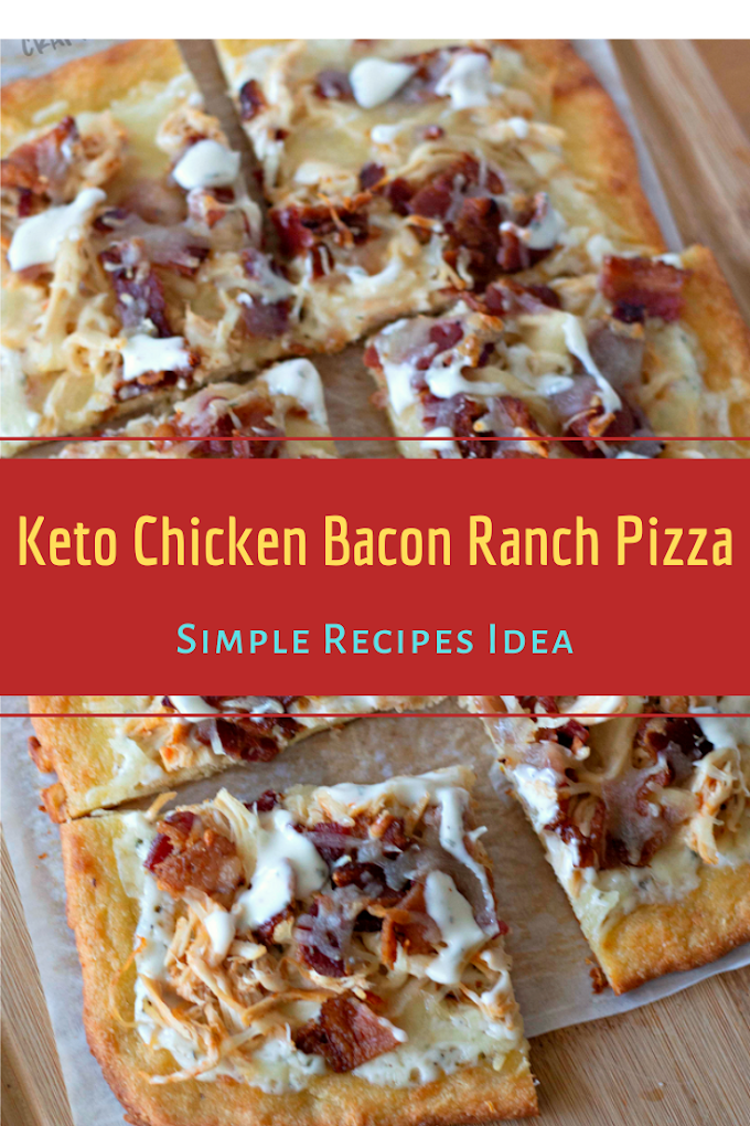 Keto Chicken Bacon Ranch Pizza