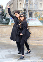 Kim Kardashian out in Paris with her mom