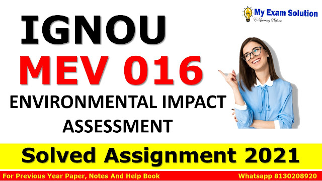 MEV 016 Solved Assignment 2021-22