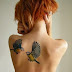 Two Birds Tattoo On Full Women Back