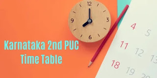 2023 2nd PUC Temporary exam time table Announced