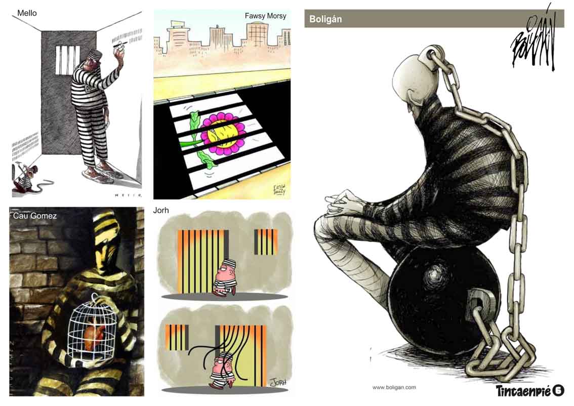Egypt Cartoon ..Tintaenpié Magazine, No. 11, Cuba