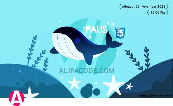 Menggambar Ikan Paus di Kedalaman Lautan Biru dengan CSS