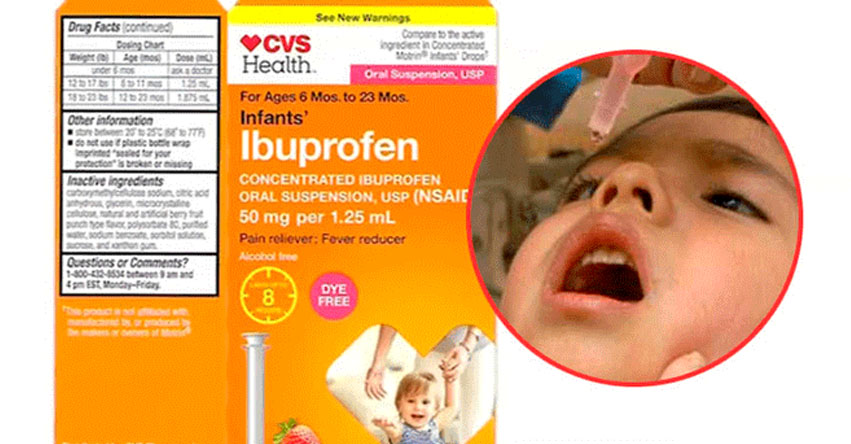 Retiran el Ibuprofeno en gotas para niños del mercado en Estados Unidos - EE. UU [VIDEO]