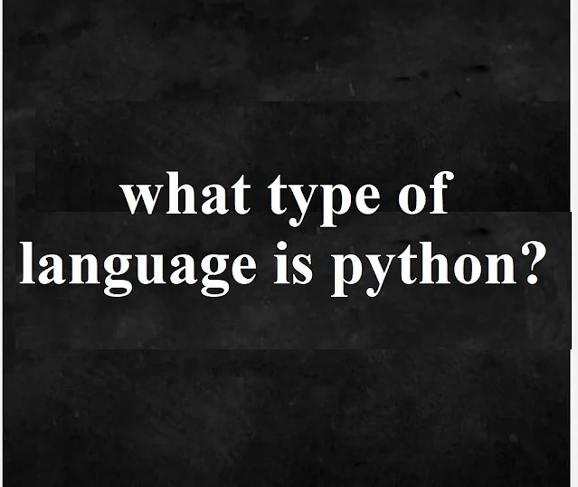 what type of language is python?