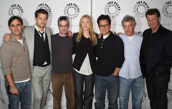 Roberto Orci, Joshua Jackson, Alex Kurtzman, Anna Torv, JJ Abrams, Jeff Pinkner, and John Noble at PaleyFest09