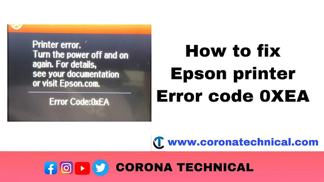 how to clear Epson printer error code 0xea