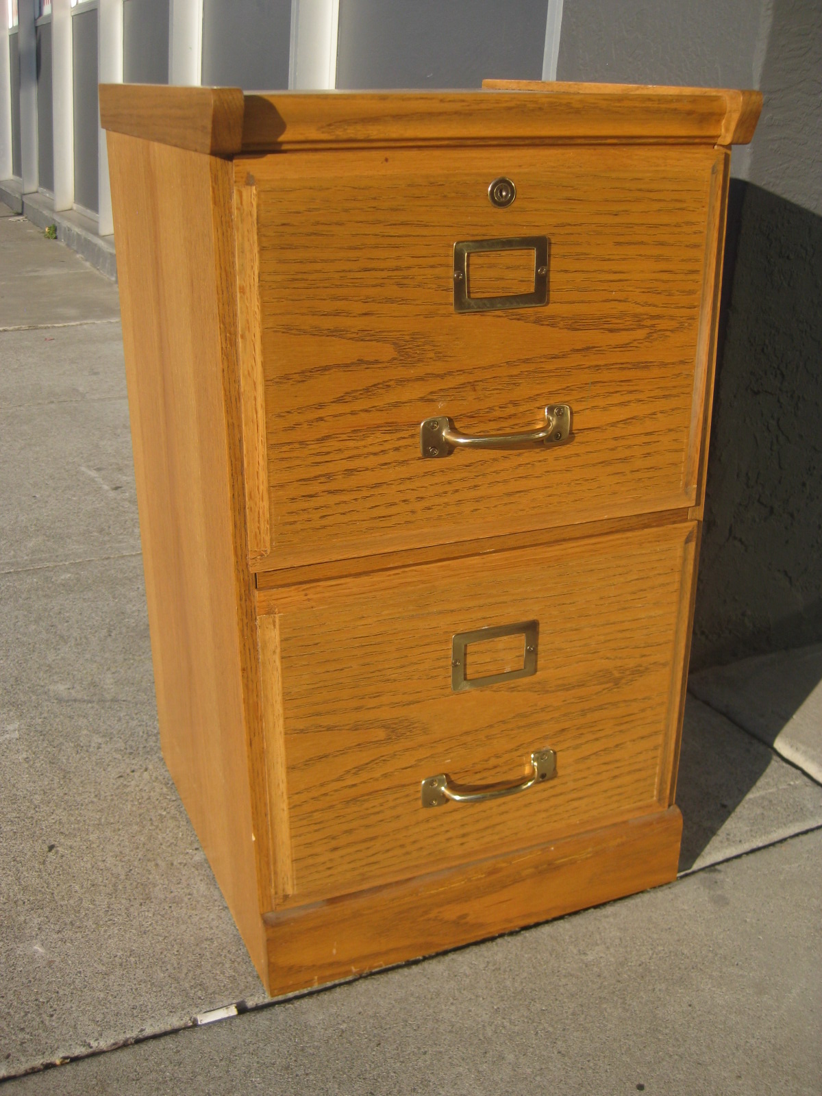 UHURU FURNITURE &amp; COLLECTIBLES: SOLD - Oak 2-Drawer File ...