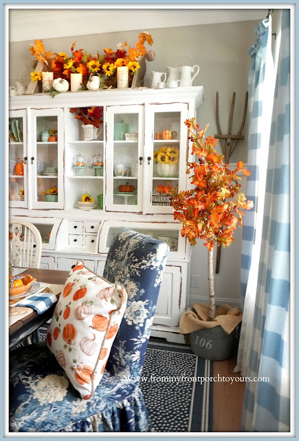 Farmhouse Cottage Style Fall Dining Room-DIY Decor-From My Front Porch To Yours